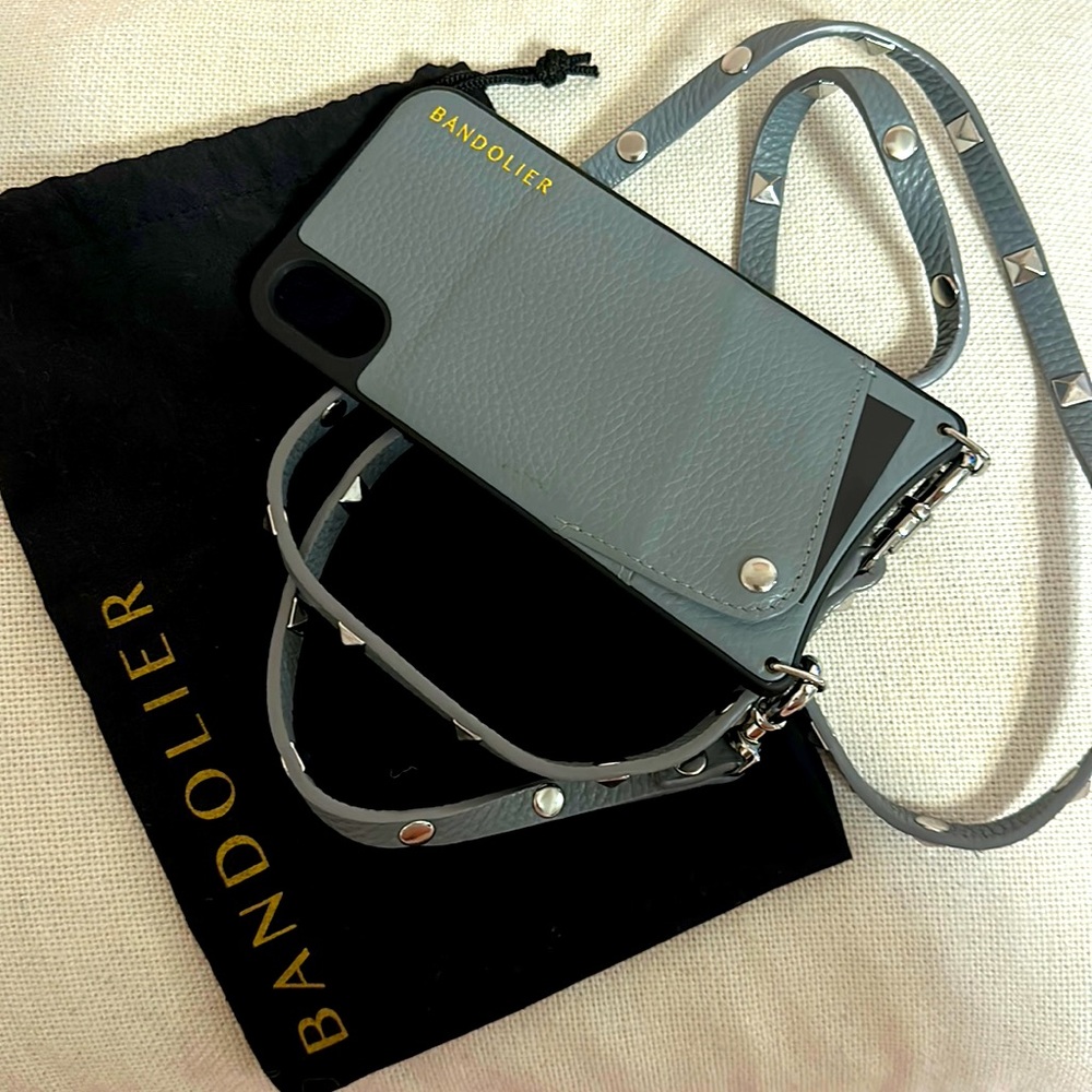 Bandolier iPhone XR case and strap- rock stud